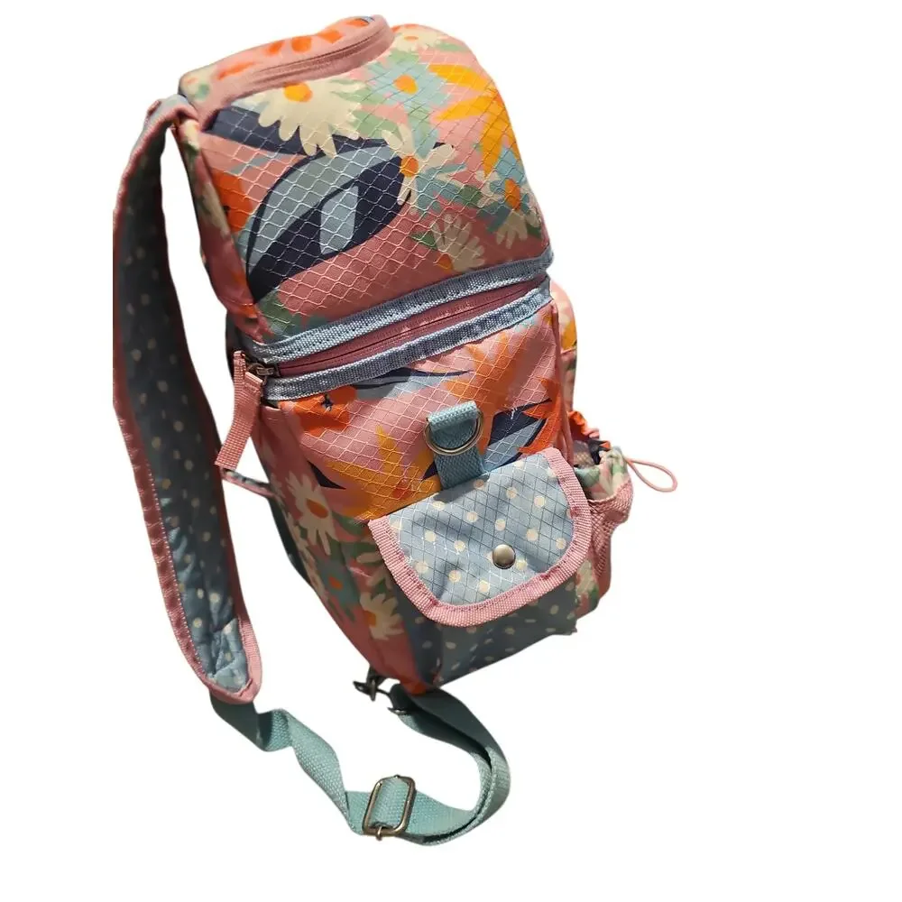 Matilda Jane Women’s Everything Packed Cooler Backpack PINK BLUE FLORAL